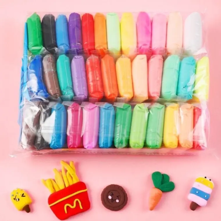 Đất xốp 36 màu tự khô giúp bé làm đồ thủ công, handmade an toàn cho bé Đồ Chơi