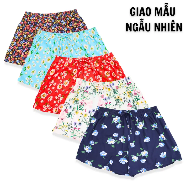 Combo 5 Quần Đùi Thun Nữ Mặc Hè Thoáng Mát Xinh Xắn Thích Hợp Mặc Ngủ Mặc Nhà Cotton Top Áo Women Quần Ngủ 2