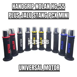 HANDGRIP NOLAN 100% ORIGINAL MODEL RCB HG55 + JALU STANG CHROME MODEL PCX UNIVERSAL SEMUA MOTOR BISA Motorcycle