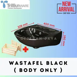 WASTAFEL CUCI TANGAN TRILLIUN GARNET BLACK HITAM / WESTAFEL WASHTAFEL GANTUNG DINDING