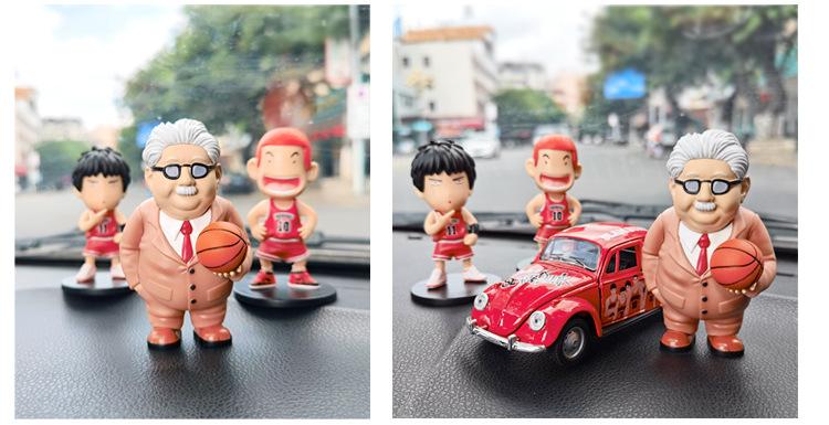 Product Introduction of Car Telephone Number Plate Interior Anime Decoration SLAM DUNK Hanamichi Sakuragi Action Figure Ornament Auto Accessories Gifts 16