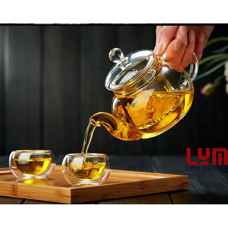 (SẴN) Chén trà 2 lớp 40ml - thủy tinh chịu nhiệt cao cấp Borosilicate, hàng xuất Âu 3
