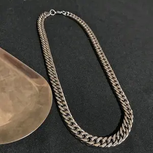 KALUNG RANTAI TITANIUM SILVER ANTI KARAT REAL TITANIUM
