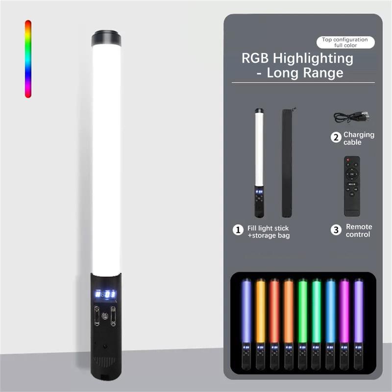 【 Hàng Có Sẵn 】 đèn Lấp Đầy Để Chụp Ảnh, Gậy Đèn Lấp Đầy Nhiệt Độ RGB / Ba Màu, Gậy Đèn LED Cầm Tay Di Động Nhiều Màu Sắc Có Vách Ngăn, Đèn Chụp Trong Nhà, Đèn Tạo Không Khí Phát Sóng Trực Tiếp Ngoài Trời Đủ Màu 7