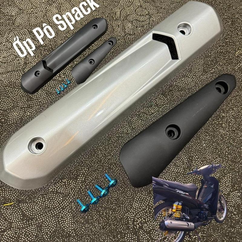  Ốp Pô Spark Đen Nhám  gắng các dòng sirius 110cc 2017-2023 Uma  exciter chế gắng mọi dòng xe gạt chân kymco 