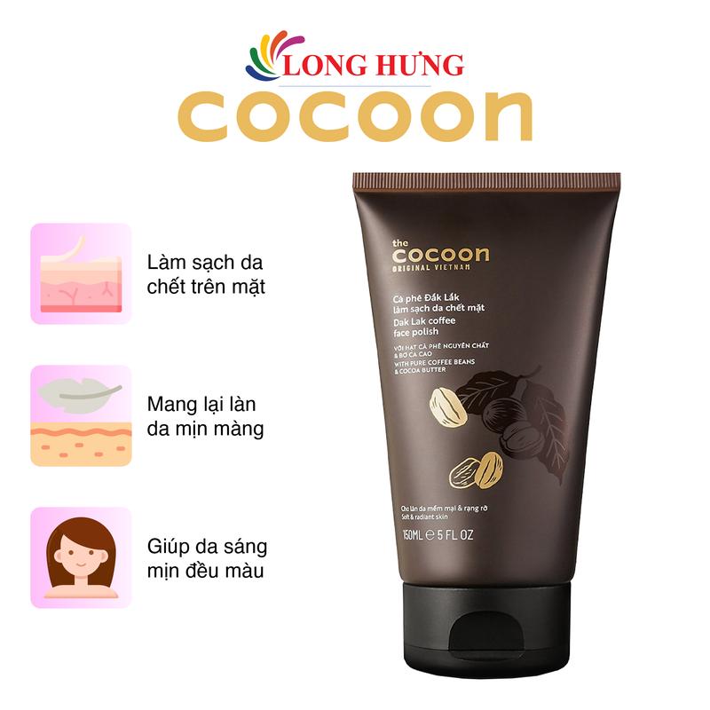Tẩy tế bào chết mặt cà phê Đắk Lắk Cocoon (150ml)