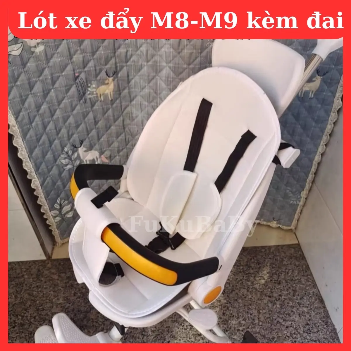 L149-Lót xe đẩy M8,M9 có đai loại mỏng