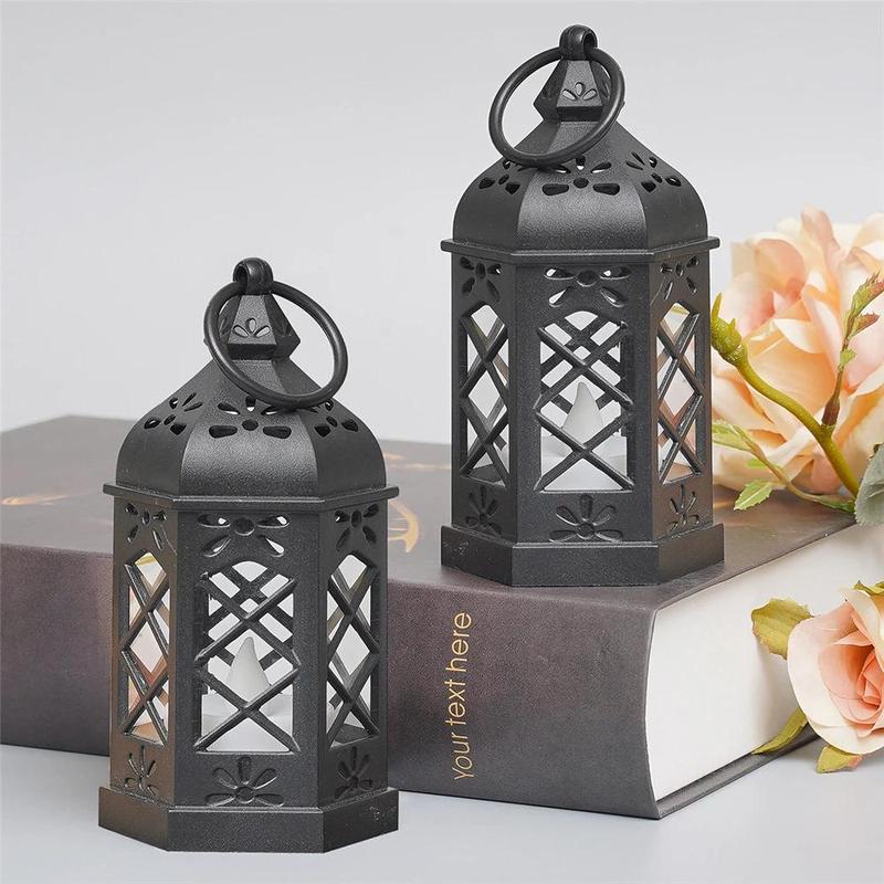 Vintage Hexagonal Hanging Light, 12pcs/box LED Candle Design Light, Decorative Light for Home Party Festival, Room Decor, Home Decor 7