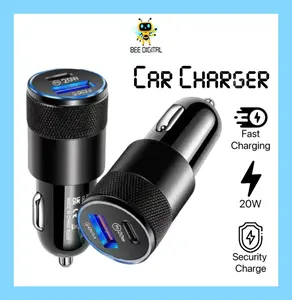 BEEDIGITAL COD Car Charger QC 3.0 Colokan Mobil 2 Ports Type C USB Pengisian Daya