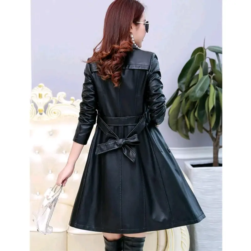 jaket semi kulit wanita/jaket semi jubah wanita/blazer wanita/jaket gaya korea Musim dingin 7