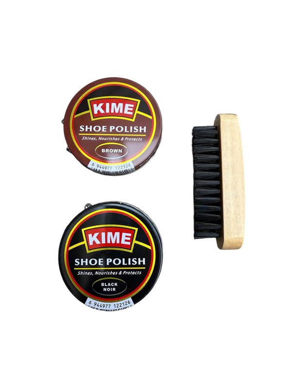  Xi đánh giày tây  màu nâu - đen  & bàn chải 