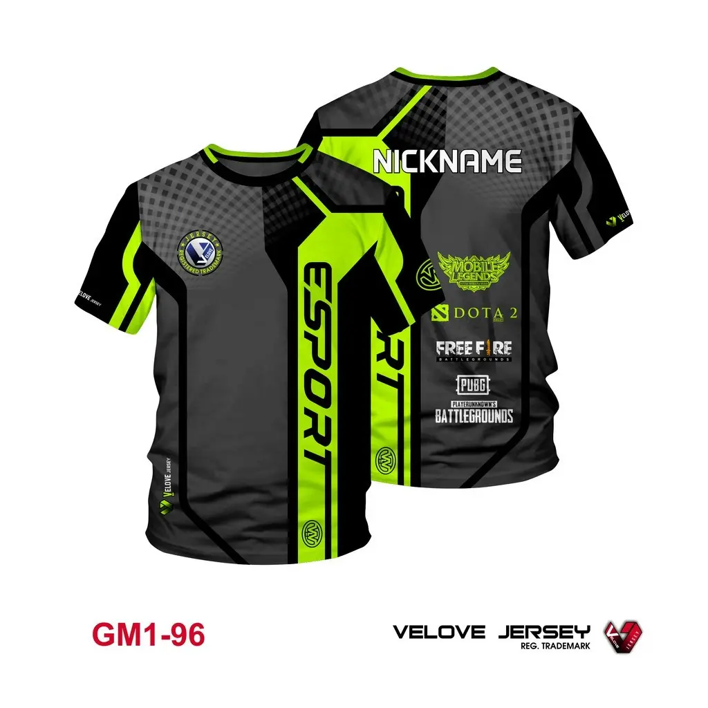 Áo Thun eSports Gaming, In Đầy Đủ, Dành Cho Nam Và Nữ, Thích Hợp Cho Free Fire, MLBB, Dota, PUBG, Thể Thao