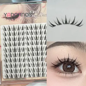 YADORNOS Ekstensi Cluster Bulu Cosplay 3D Curling Up Volume False Eyelashes Untuk Wanita dan Gadis Persediaan Kosmetik