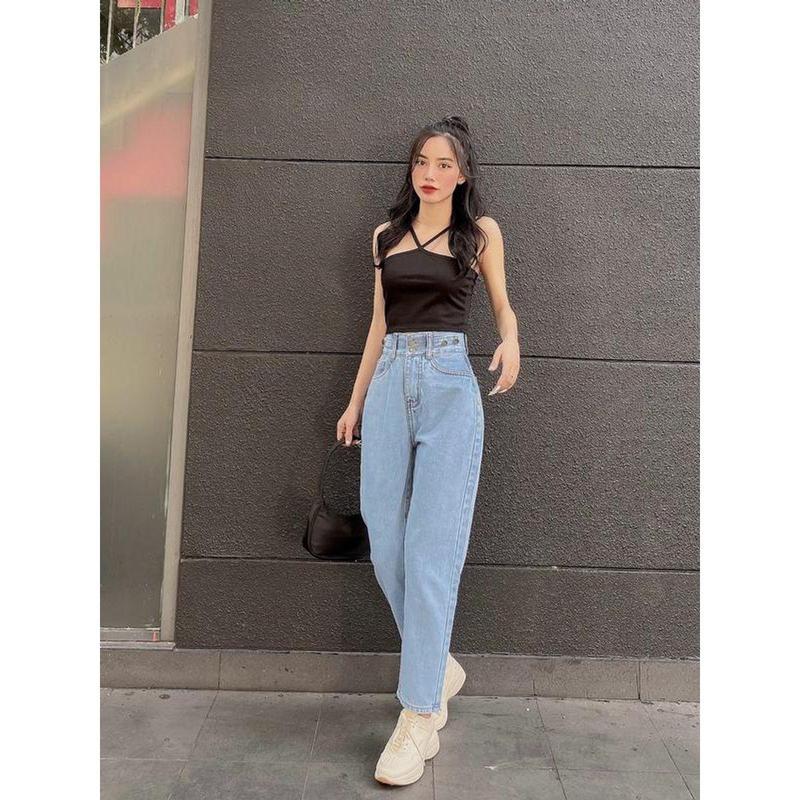 Product Introduction of QUẦN BAGGY LƯNG CAO KIỂU 2 CÚC 382 Nữ Pants Jean Women 4