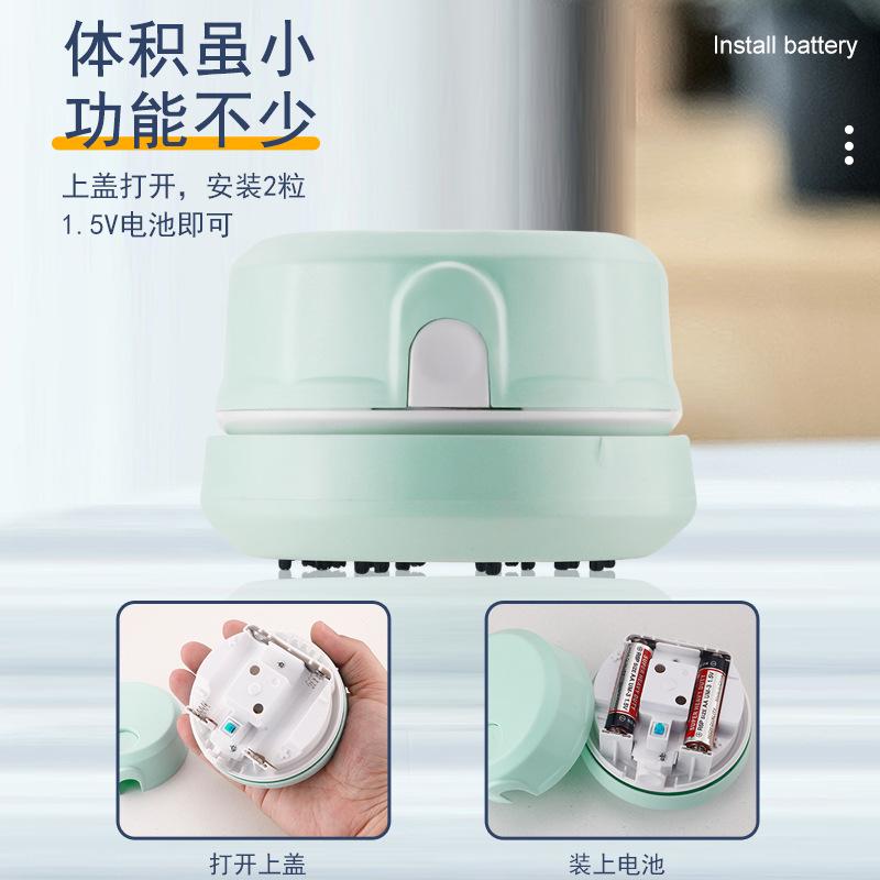Product Introduction of Cross-Border Hot Mini Desktop Vacuum Cleaner Office Desk Cleaner Student Supplies Eraser Shavings Keyboard Sofa Handheld Vacuum Cleaner 5