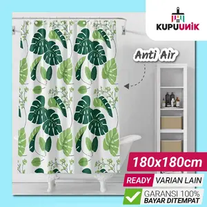Tirai Gorden Kamar Mandi Shower Curtain Penutup Kamar Mandi Bahan Anti Air