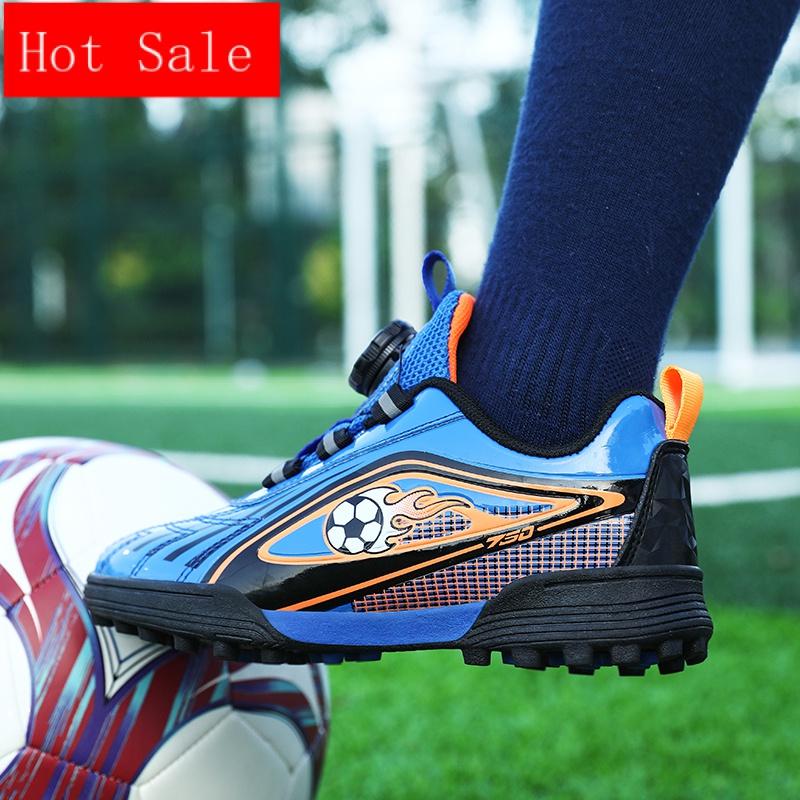 New Rotating Button Football Shoes for Children's Campus Students Artificial Grass Professional Training Sports Shoes 7