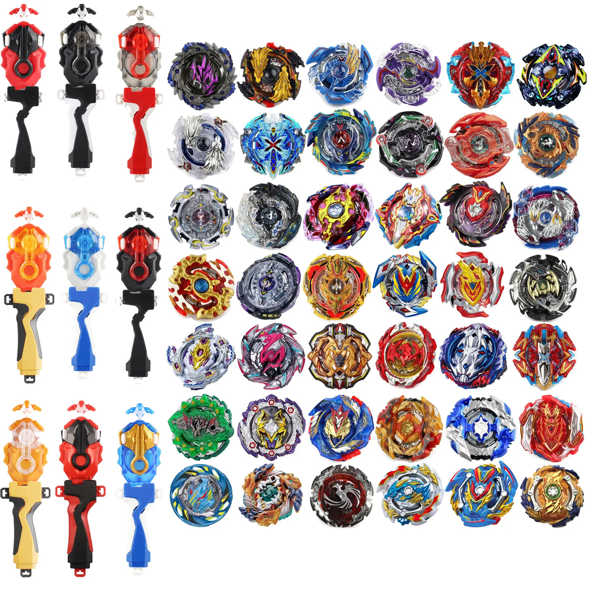 Beyblade Burst B-00~B-139 series with Launcher and handle Set Spinning ...