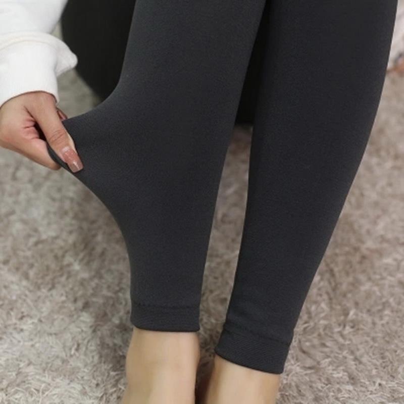 Product Introduction of Women Winter Leggings Warm Leggins High Waist Solid Color Velvet Women Thickened Velvet Leggings Stretchy Black Leggings 17