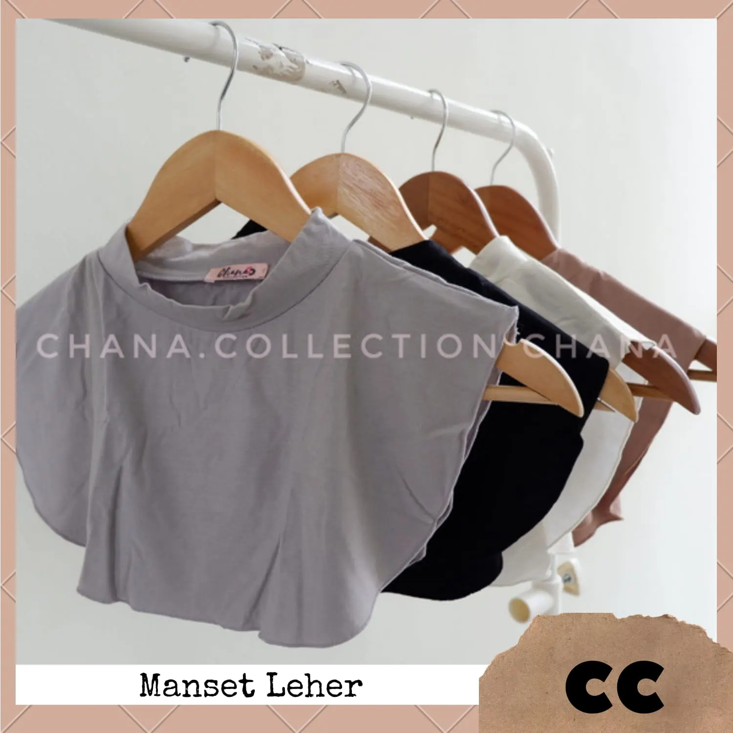 MANSET LEHER BAHAN RAYON PREMIUM NYAMAN ADEM / MANSET DADA / MANSET TURTLENECK / MANSET PENUTUP LEHER Putih