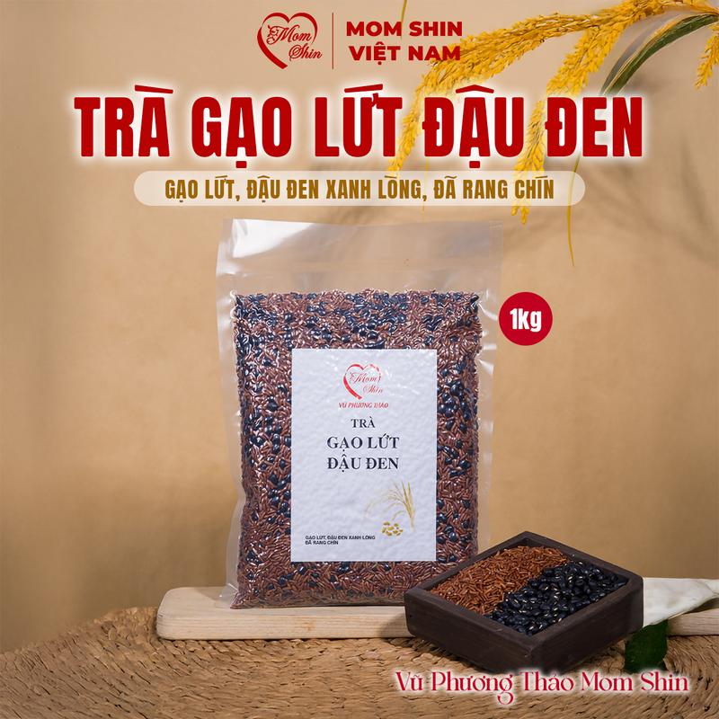 MOM SHIN | Trà Gạo Lứt & Đậu Đen Xanh Lòng Rang Sẵn, Gói 1Kg (1000g), Shop Mẹ Shin Gin, Vũ Phương Thảo, Tùy Theo Vùng Còn Là Nước Trà, Nước Chè, Tea 0
