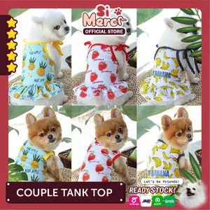 Si Merci Baju Couple Tank Top Dress Korea Anjing Kucing Kelinci Dress Lucu Musim Panas | Couple Tank Top