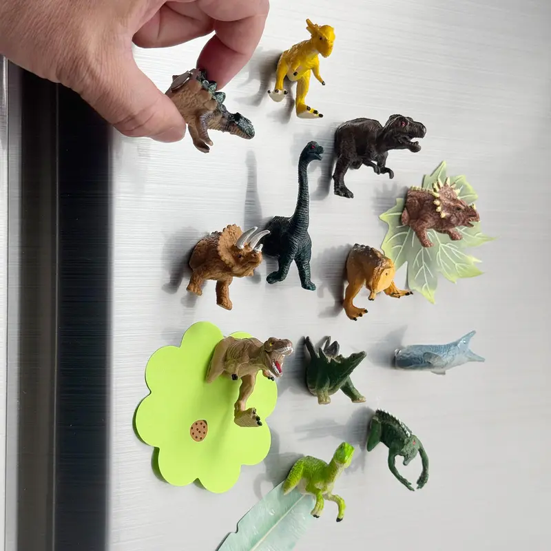 Cartoon Dinosaur Design Refrigerator Magnet, 12pcs/set Cute Creative Magnet for Fridge, Home Decor Supplies for Kitchen 3
