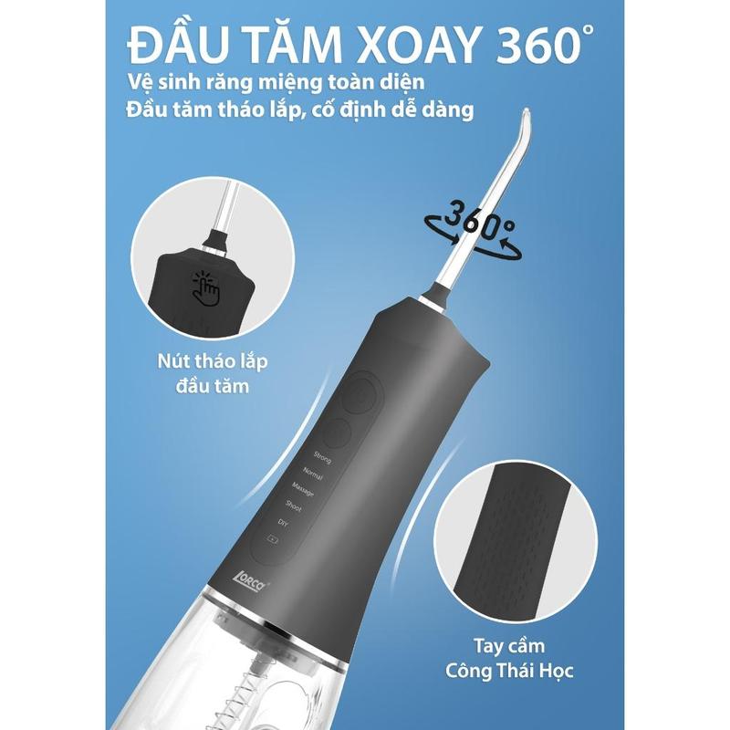 Product Introduction of Tăm Nước Lorca TA 9109WT Chăm Sóc Vệ Sinh Nướu Nhạy Cảm Toàn Diện, Đánh Bay Mảng Bám Ở Kẽ Răng 20