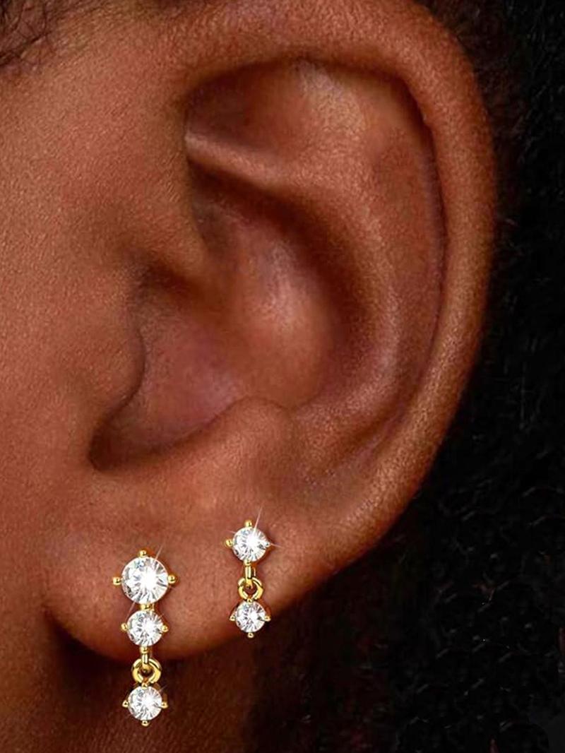 Product Introduction of Cartilage Pretty Studs  Earrings for Women, Threadless Flat Back Earrings, Hypoallergenic Earring, Stainless Steels Forward Helix Jewelry 4
