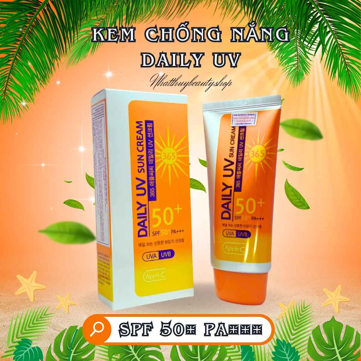 Kem Chống Nắng Daily UV Với Chỉ Số Chống Nắng SPF 50+PA+++