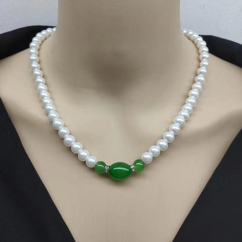 Product Introduction of Vòng Tay Vòng Cổ Màu Trắng, Ngoại Cỡ Cực Dài, Thích Hợp Làm Quà Tặng Mẹ Mẹ chồng, Vòng Tay Trang Sức Mặt Dây Chuyền Cho Phụ Nữ, Bộ Đồ Trang Sức 2