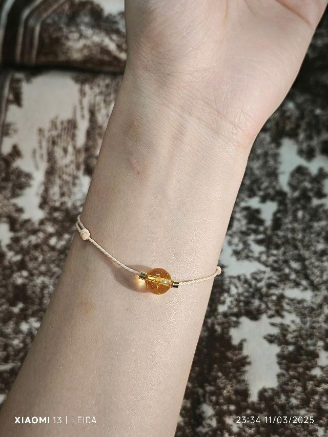 Product Introduction of [Tài lộc+Công việc+May mắn] Vòng tay đá thạch anh vàng citrine kèm charm hợp kim cao cấp 12