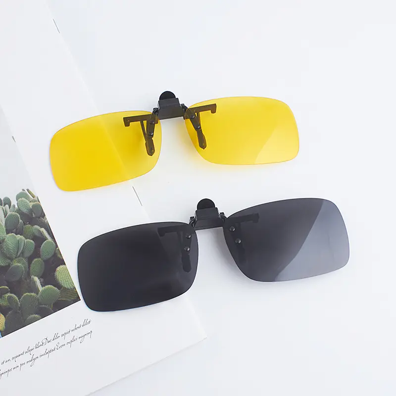 Wholesale High Definition Polarized Driving Sunglasses Clip-On for Men and Women Ultra-Light Myopia Clip-On Sunglasses for Drivers