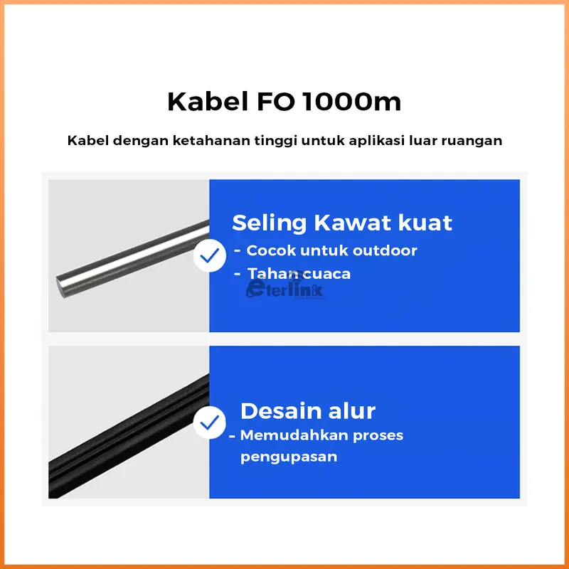 Kabel Fiber Optic Dropcore 1000M 1 core 3 seling BK fiber optik fiber  optic 5