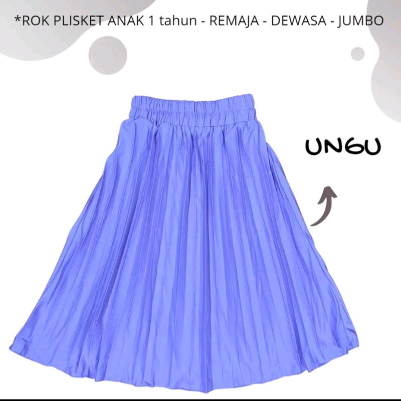 ROK PLISKET PANJANG POLOS premium ANAK remaja Polos BAHAN NYAMAN DI PAKAI 1