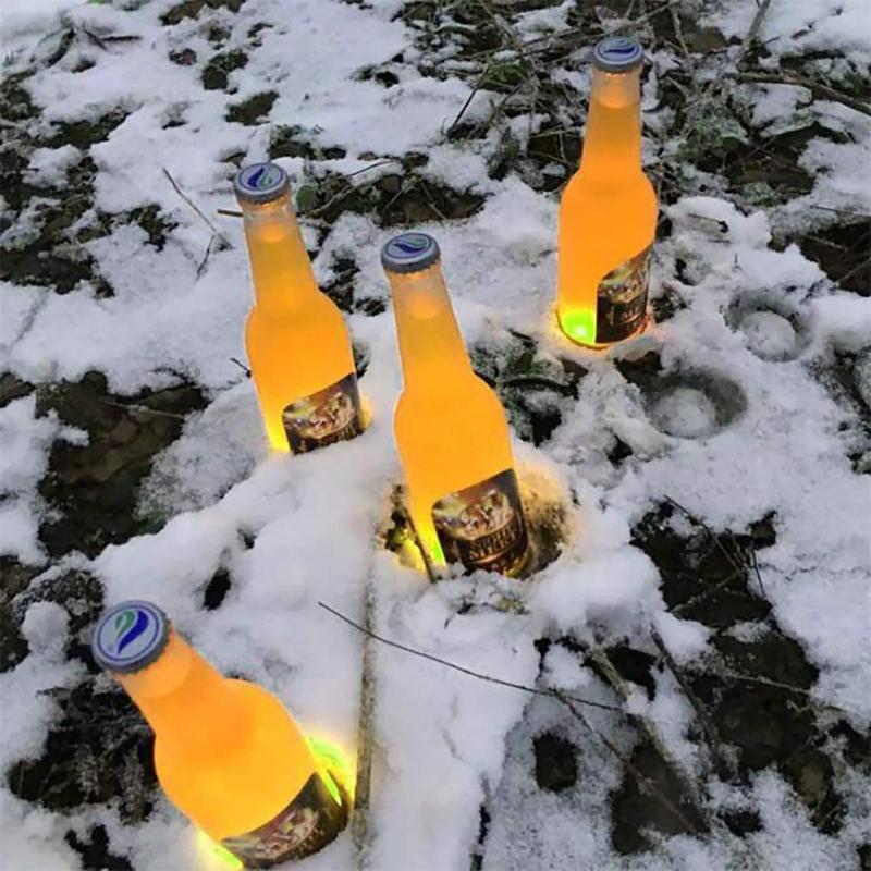 2pcs LED Wine Bottle Coaster, 3 Mode Decorative Bottle Light Coaster, Decor Light Placemat For Party & Bar 5