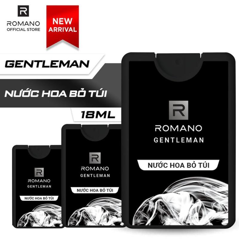 ROMANO Combo 3 Nước hoa bỏ túi Romano Gentleman hiện đại ấn tượng 18ml chai Cosmetic Perfume