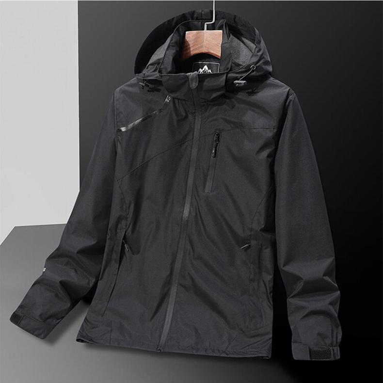 Product Introduction of Waterproof Jacket Outdoor Windbreaker Men Coat Plus Size 45-130kg 6XL 7XL Big Size Men Clothing Jaqueta Masculina Hoodie Longsleeve 35