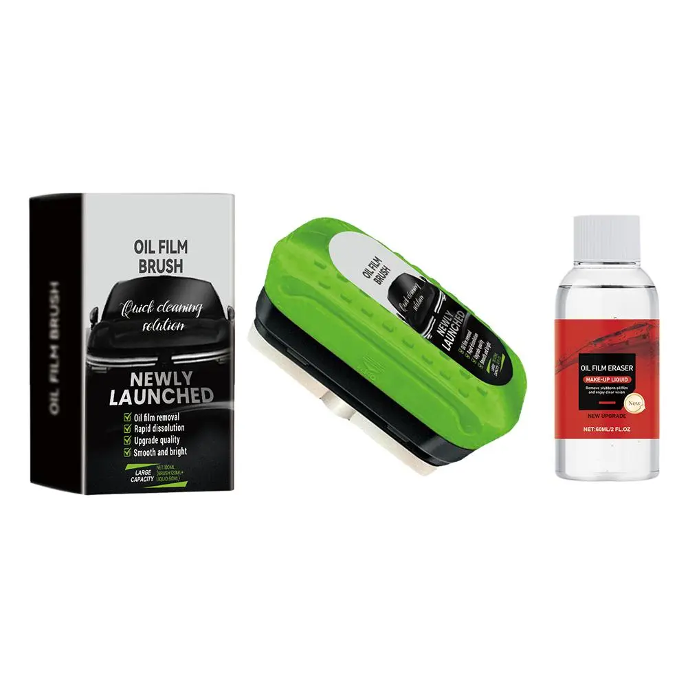 Car Window Glass Oil Cleaner Removes Dirt Auto Glass Sponge Cleaning Brush Front Inner Windshield Oil Film Cleaner For Car Cleaning