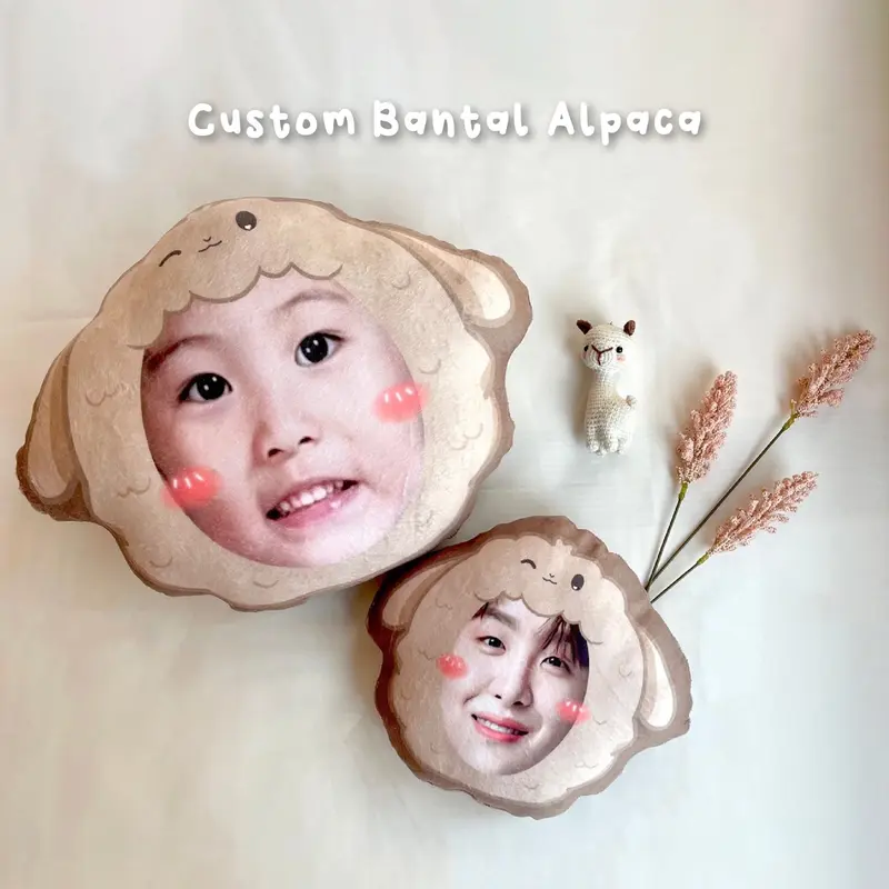 Bantal Boneka Alpaca Series Custom Kepala Kpop / Thaienthu / NCT Kids / EXO / BTS Notte 0