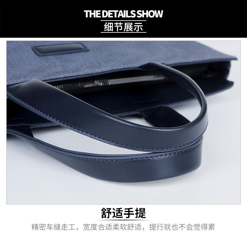 Product Introduction of New Men's Handbag PVC Business Tote Bag Document Bag Embossed LOGO Employee Meeting Bag Laptop Bag for Men 28