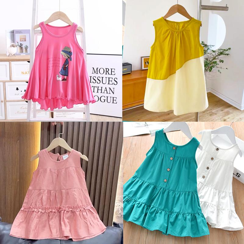 Váy sát nách cho bé gái BABYDOLL chất cotton size đại đến 65kg đầm CÔ GÁI