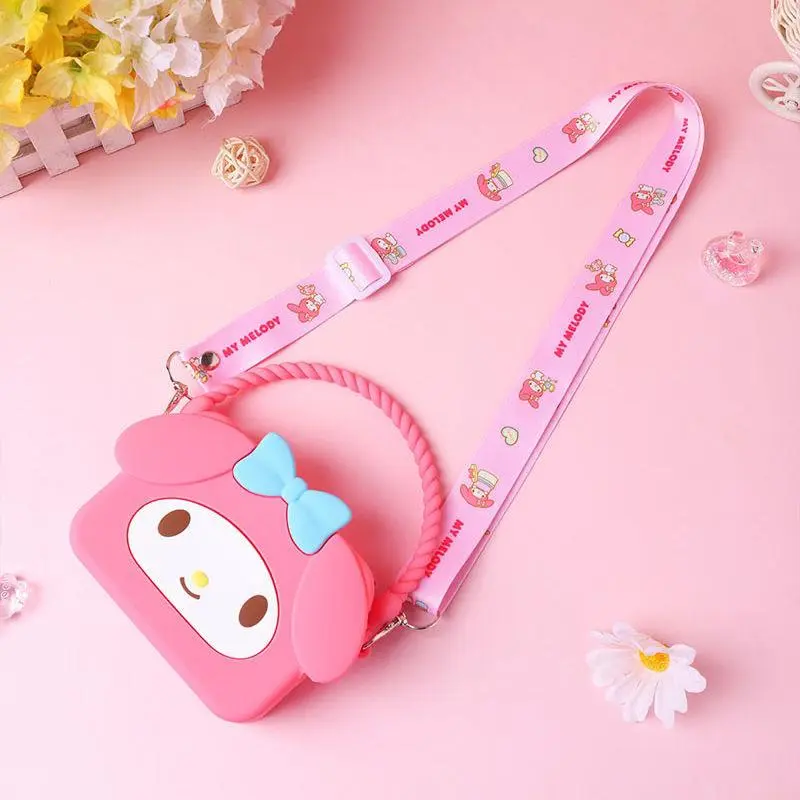 Tas Rubber Anak Perempuan Lucu Berbagai Karakter Sanrio V3, Tas Selempang Bahan Karet Silikon