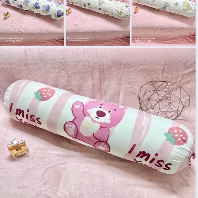  Vỏ Gối Ôm Coton Đũi Xơ Đậu Lành Chất Liệu Cotton Mềm Mại Xơ Đậu Lành Thông Thoáng ga 