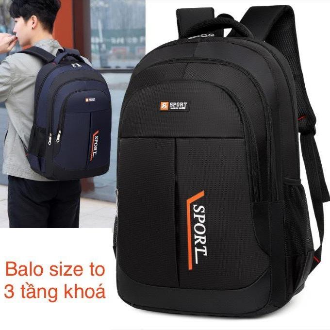 Balo du lịch, đi học, đi chơi, size lớn 3 tầng khóa có ngăn đựng laptop BL-12