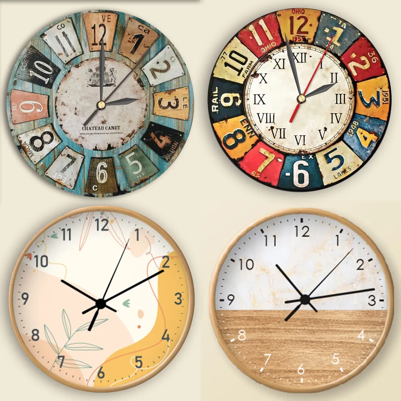 [PROMO] Jam Dinding Unik Model Retro Vintage Modern / Hiasan Dinding Eropa Klasik