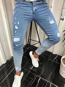 Men's Regular Fit Fashionable Ripped Jeans, Casual Comfy Denim Pants for Daily Wear, Fashion Men's Bottoms for All Seasons, Cotton