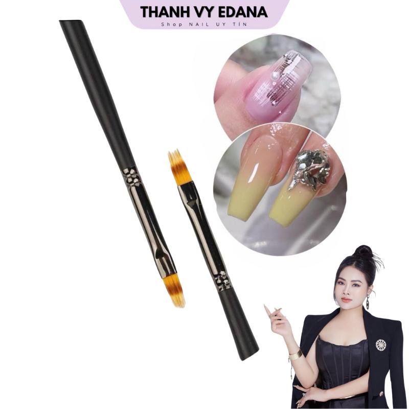 Cọ tán sơn ombre và vẽ nail cọ cán màu đen