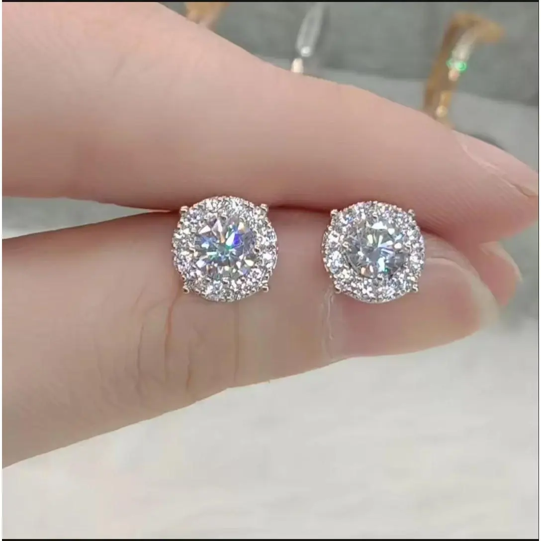 BESTQUALITY!!!Anting Tusuk Korean Girl Permata Zircon Bayang Rainbow Dijamin Awet Dan Tidak Mudah Luntur