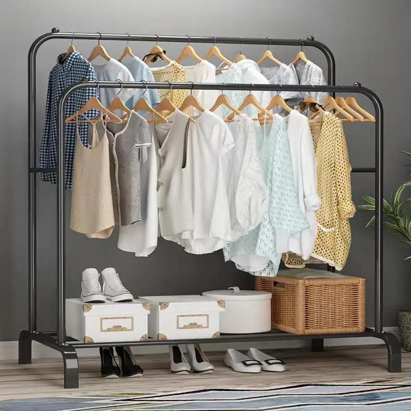Rak Baju Gantungan Baju Besi Stand Hanger Display Jemuran Pakaian